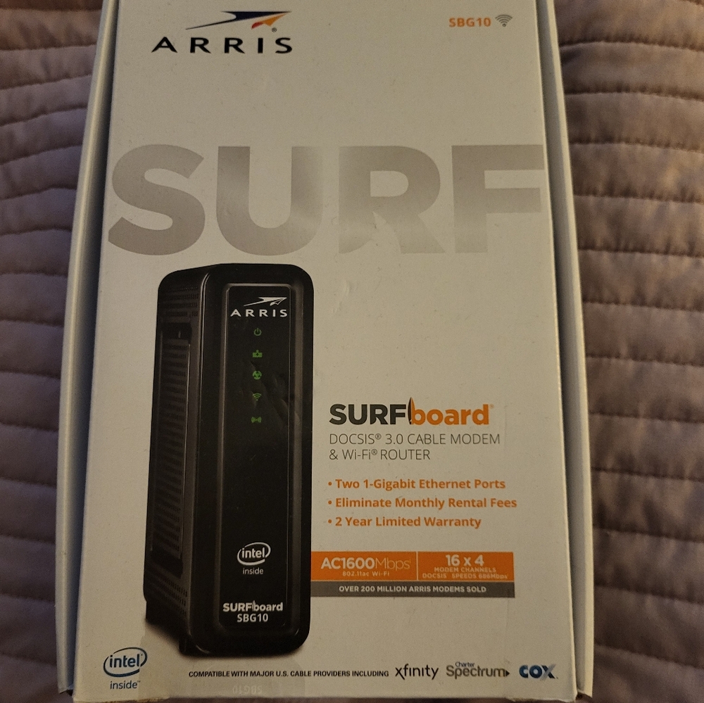 ARRIS SURFboard DOCSIS 3.0 Cable Modem & Wi-Fi Router
